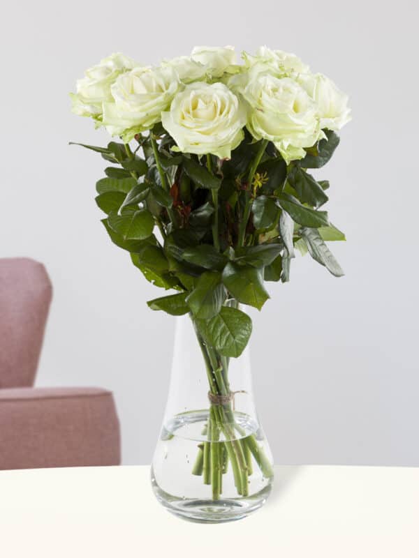 10 witte rozen - Avalanche bezorgen