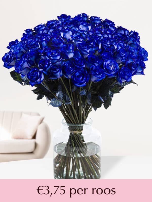 100 t/m 500 blauwe rozen bezorgen