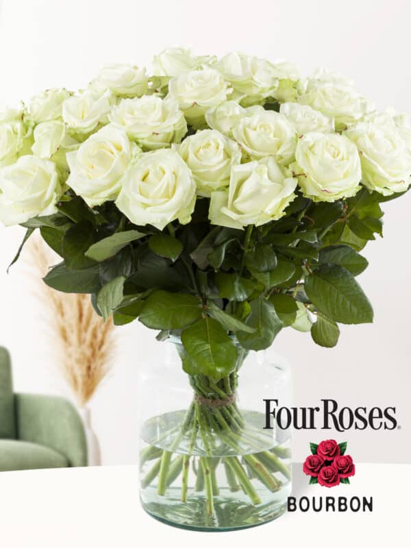 20 witte rozen - Avalanche bezorgen