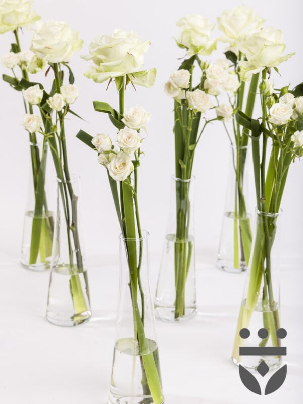 6 witte tafelstukjes