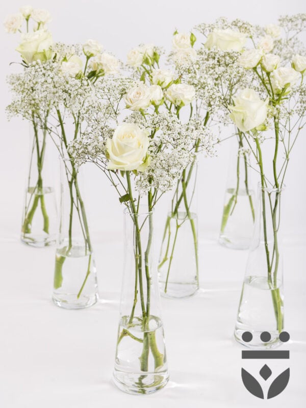 6 witte tafelstukjes
