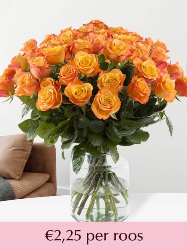 Oranje rozen - Kies je aantal - 10 t/m 99 rozen bezorgen