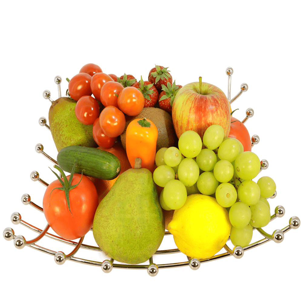 RVS fruit decoratieschaal