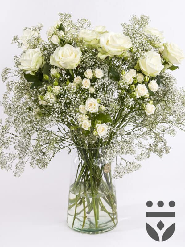 Wit centerpiece - Zilver | Large bezorgen
