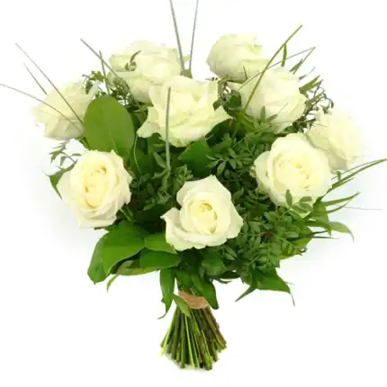 10 Witte rozen of kies zelf het aantal rozen