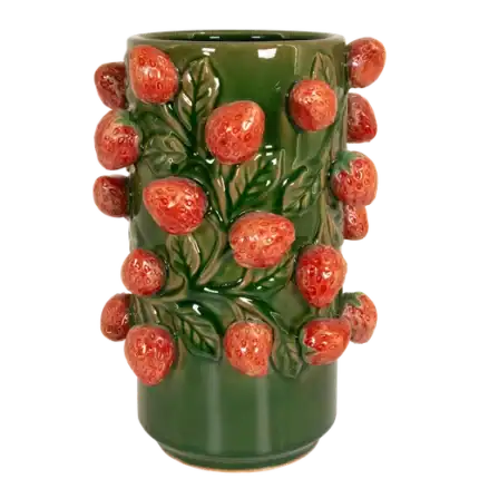 Aardbeien vaas H 30cm X B 18cm