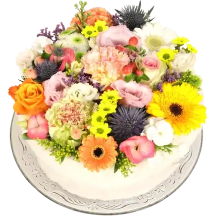 Bloementaart Pastel bont