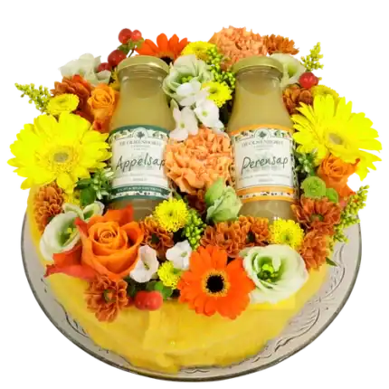 Bloementaart met Olmenhorst sappen