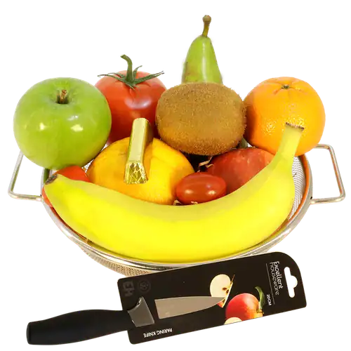 Fruitschaal klein + stevig fruitmes Fruitschaal klein + stevig fruitmes