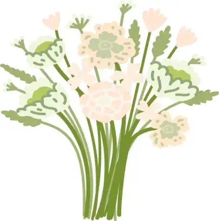 Gemengd boeket witte bloemen