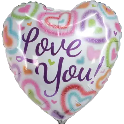 Heliumballon Hart love you