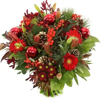 Kerstboeket rood
