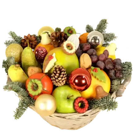 Kerstfruitmand extra kerstchocolade