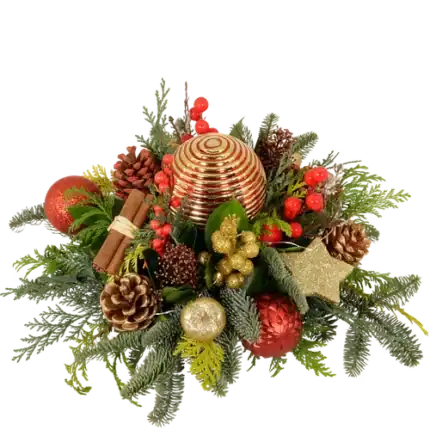 Kerststuk met led lampjes