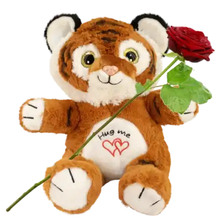 Knuffelbeer bruine tijger hug me knuffel ca. 30cm