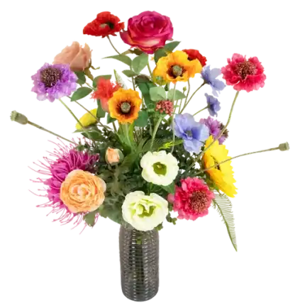 Kunstbloemen Plukboeket bont