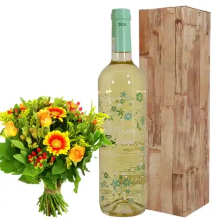 Milflores witte wijn Boeket bloemen