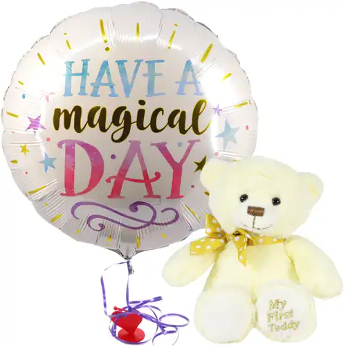 My first Teddy + heliumballon My first Teddy + heliumballon