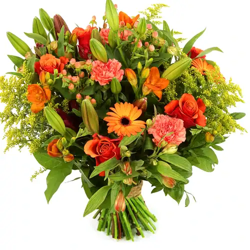 Oranje boeket Springerige stijl Oranje boeket Springerige stijl