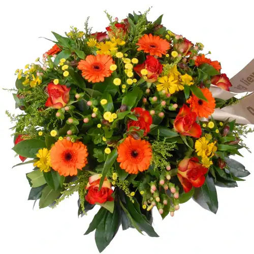 Rouwbiedermeier geel - oranje Rouwbiedermeier geel - oranje