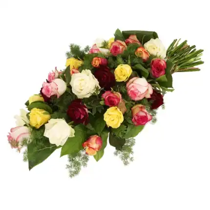 Rouwboeket Mixed rozen