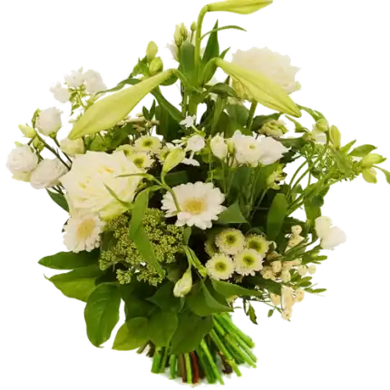 Speels boeket witte bloemen