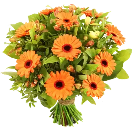 Voordeel boeket oranje Size: ↕ 45cm Ø 40cm