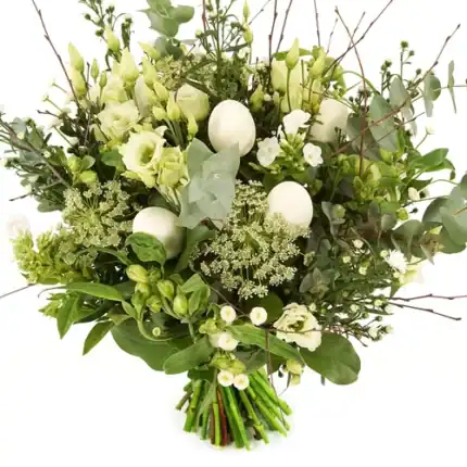 Witte paasbloemen Uitbundig boeket