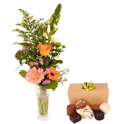 Mini plukboeketje + bonbons