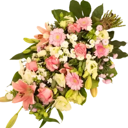 Rouwboeket gemengd roze - wit